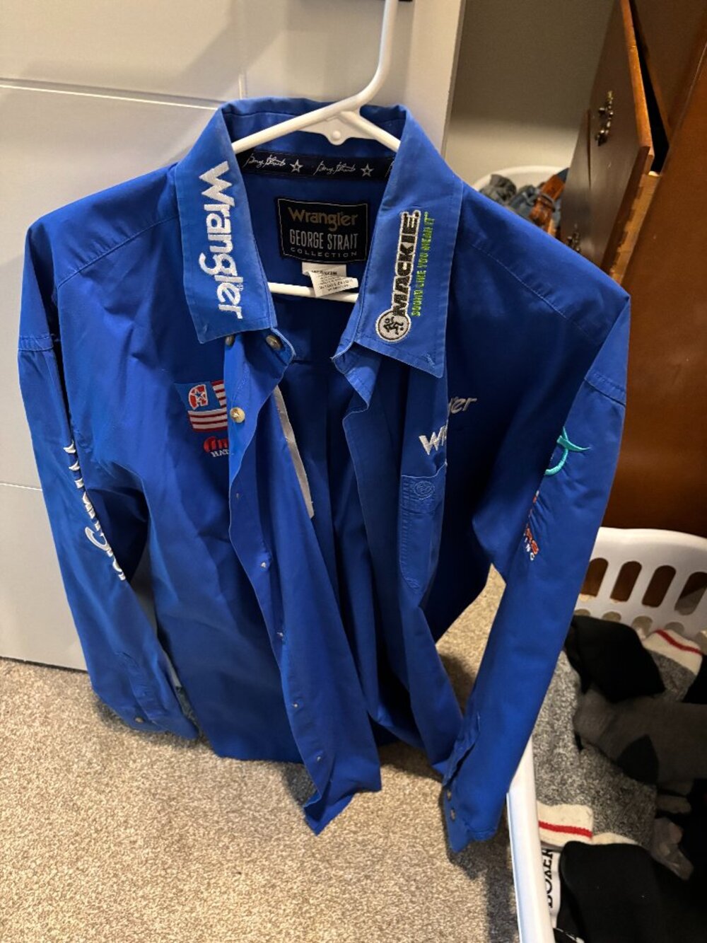 Genuine Rodeo Contestant Shirt – George Strait Wrangler Collection with Sponsor